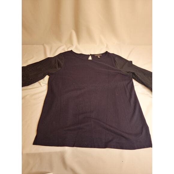 The Limited | Lace Sleeve Pullover | Size M ✨ Dark Navy, Comfortable & Chic - Picture 4 of 6